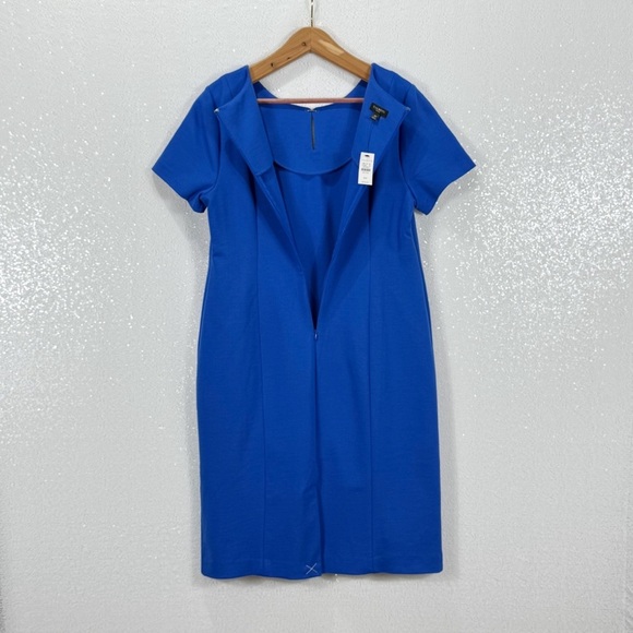 Talbots short sleeve Royal Blue Sheath Dress Women’s Size 10 petite NWT - Picture 3 of 13